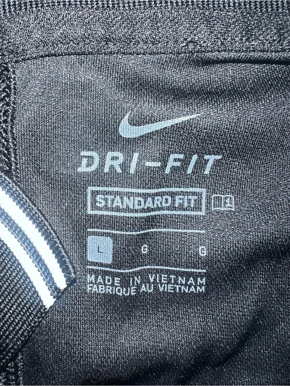 Nike Women's Black Polo Tee with White Trim